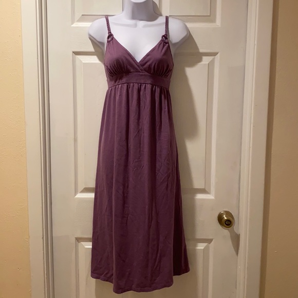 Lucky Brand Dresses & Skirts - Lucky Brand Purple Maxi Dress Vneck Braided Straps